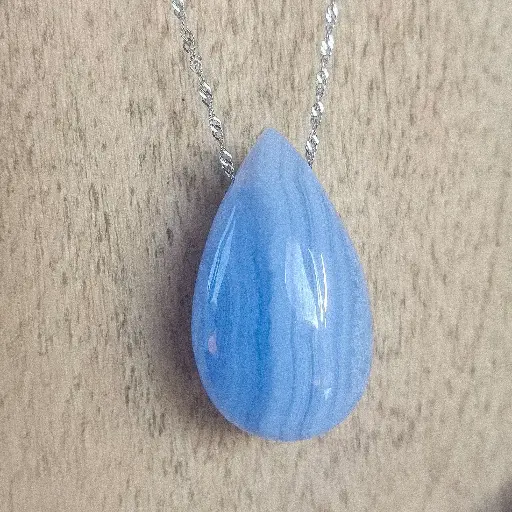 EMILY (Argent 925) Calcédoine Bleue